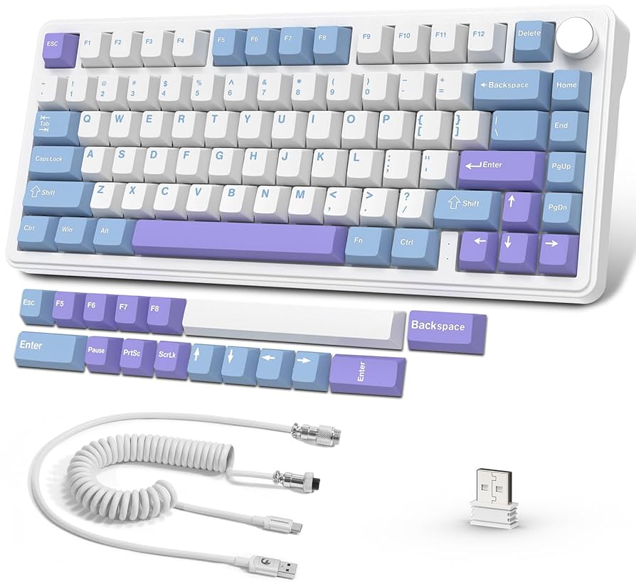 キーボードセット Amazon | 「日本語配列」HUO JI ゲーミングキーボード85キー 赤